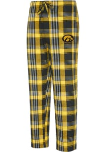 Mens Black Iowa Hawkeyes Region Plaid Loungewear Sleep Pants