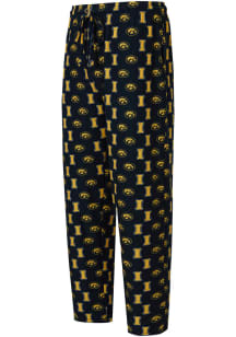 Mens Black Iowa Hawkeyes Record Loungewear Sleep Pants