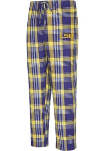 LSU Tigers Mens Purple Region Plaid Sleep Pants