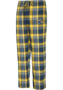 Kent State Golden Flashes Mens Navy Blue Region Plaid Sleep Pants