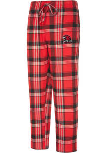 Miami RedHawks Mens Red Region Plaid Sleep Pants