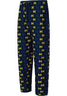 Mens Navy Blue Michigan Wolverines Record Loungewear Sleep Pants