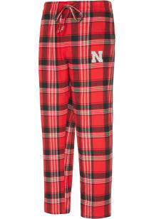 Mens Red Nebraska Cornhuskers Region Plaid Loungewear Sleep Pants