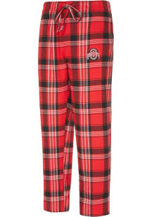 Mens Red Ohio State Buckeyes Region Plaid Loungewear Sleep Pants