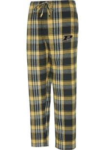 Mens Black Purdue Boilermakers Region Plaid Loungewear Sleep Pants