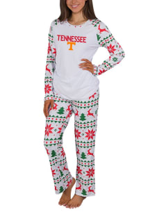 Concepts Sport Tennessee Volunteers Womens White Holiday Tidings PJ Set