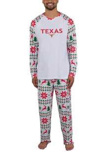 Concepts Sport Texas Longhorns Mens White Holiday Tidings PJ Set