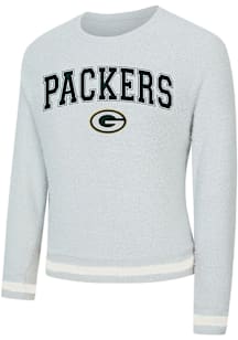 Concepts Sport Green Bay Packers Womens Grey Whitley Crew Sweatshirt