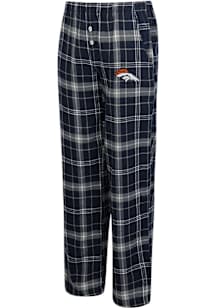 Concepts Sport Denver Broncos Womens Navy Blue Flannel Loungewear Sleep Pants