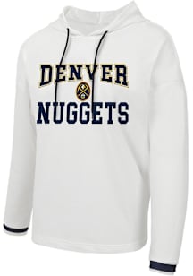 Concepts Sport Denver Nuggets Womens White Borough Hooded Sweatshirt