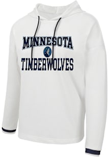 Concepts Sport Minnesota Timberwolves Womens White Borough Hooded Sweatshirt