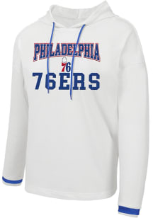Concepts Sport Philadelphia 76ers Womens White Borough Hooded Sweatshirt