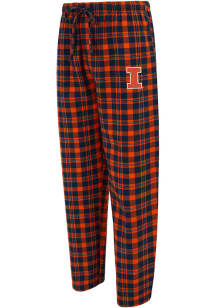 Mens Illinois Fighting Illini Orange Concepts Sport Plaid Hawthorn Loungewear Sleep Pants