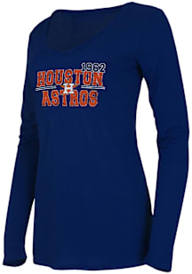 Concepts Sport Houston Astros Womens Navy Blue Marathon LS Tee