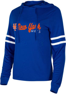 New York Mets Womens Blue Marathon Hooded Sweatshirt