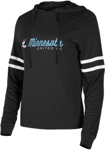 Concepts Sport Minnesota United FC Womens Black Marathon Hooded Sweatshirt