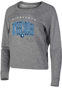 Concepts Sport Minnesota Timberwolves Womens Grey Mainstream Crew Sweatshirt
