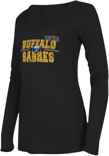Buffalo Sabres Womens Black Marathon LS Tee