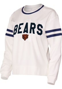 Chicago Bears Womens White Borough Crew Sweatshirt
