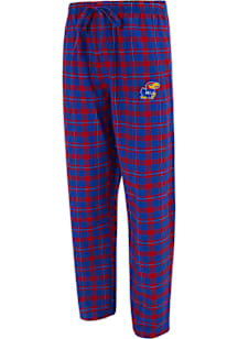 Concepts Sport Kansas Jayhawks Mens Blue Plaid Hawthorn Sleep Pants