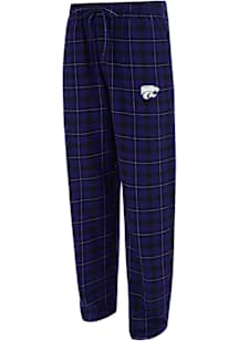 Mens K-State Wildcats Purple Concepts Sport Plaid Hawthorn Loungewear Sleep Pants
