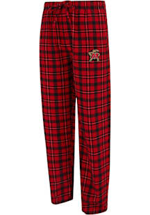 Mens Maryland Terrapins Red Concepts Sport Plaid Hawthorn Loungewear Sleep Pants