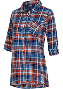 Concepts Sport Denver Broncos Womens Navy Blue Laney Loungewear Sleep Shirt