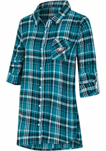 Concepts Sport Philadelphia Eagles Womens Midnight Green Laney Loungewear Sleep Shirt