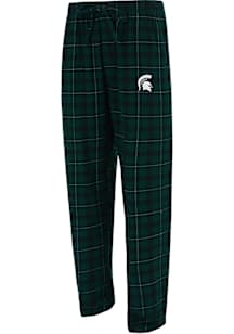 Mens Michigan State Spartans Green Concepts Sport Plaid Hawthorn Loungewear Sleep Pants