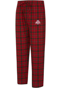Mens Ohio State Buckeyes Red Concepts Sport Plaid Hawthorn Loungewear Sleep Pants
