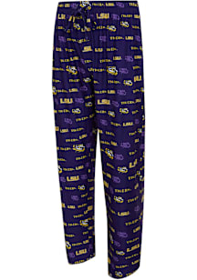Concepts Sport LSU Tigers Mens Purple All Over Print Sleep Pants