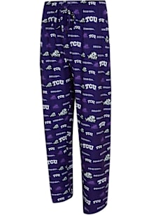 Concepts Sport TCU Horned Frogs Mens Purple Mosaic Sleep Pants