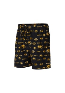 Mens Iowa Hawkeyes Black Concepts Sport Mosaic Shorts