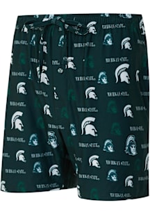 Concepts Sport Michigan State Spartans Mens Green Mosaic Shorts