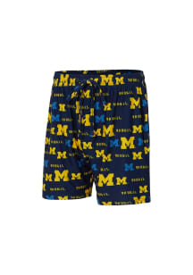 Concepts Sport Michigan Wolverines Mens Blue Mosaic Shorts