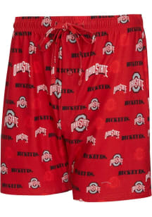 Concepts Sport Ohio State Buckeyes Mens Red Mosaic Shorts