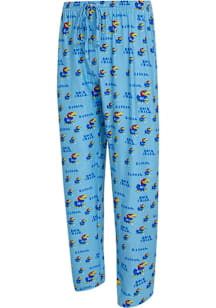 Concepts Sport Kansas Jayhawks Mens Light Blue All Over Print Sleep Pants