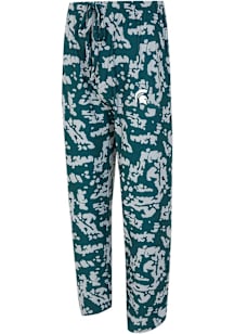 Mens Michigan State Spartans Green Concepts Sport Striped Multi-Color Loungewear Sleep Pants