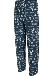 Mens Michigan State Spartans Charcoal Concepts Sport All Over Print Loungewear Sleep Pants