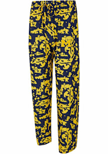 Mens Michigan Wolverines Navy Blue Concepts Sport Striped Multi-Color Loungewear Sleep Pants