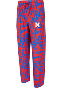 Mens Nebraska Cornhuskers Red Concepts Sport Striped Multi-Color Loungewear Sleep Pants