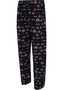 Mens Ohio State Buckeyes Black Concepts Sport All Over Print Loungewear Sleep Pants