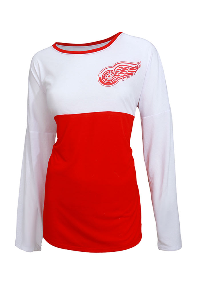 Detroit Red Wings Womens Red Vortex Loungewear Sleep Shirt
