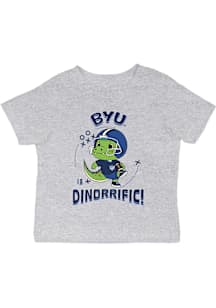 Vive La Fete BYU Cougars Infant Dino-Riffic Short Sleeve T-Shirt Grey