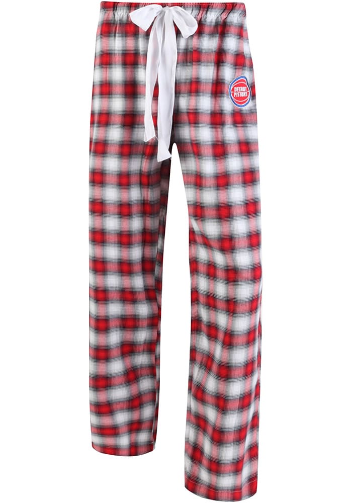 Detroit Pistons Womens Red Plaid Forge Sleep Pants