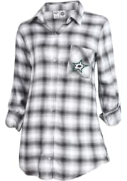 Dallas Stars Womens Charcoal Plaid Forge Loungewear Sleep Shirt