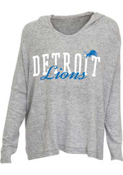 Detroit Lions Womens Grey Reprise Hooded Sweatshirt