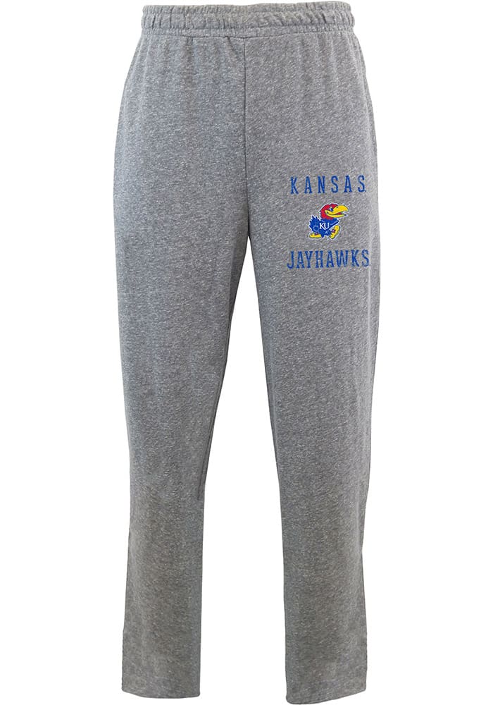 Kansas Jayhawks Mainstream Bottoms Fashion Sweatpants - Grey