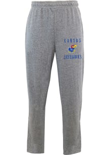 Kansas Jayhawks Mens Grey Mainstream Fashion Sweatpants