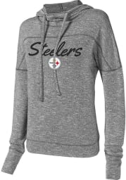 Pittsburgh Steelers Womens Grey Marble Hooded Sweatshirt